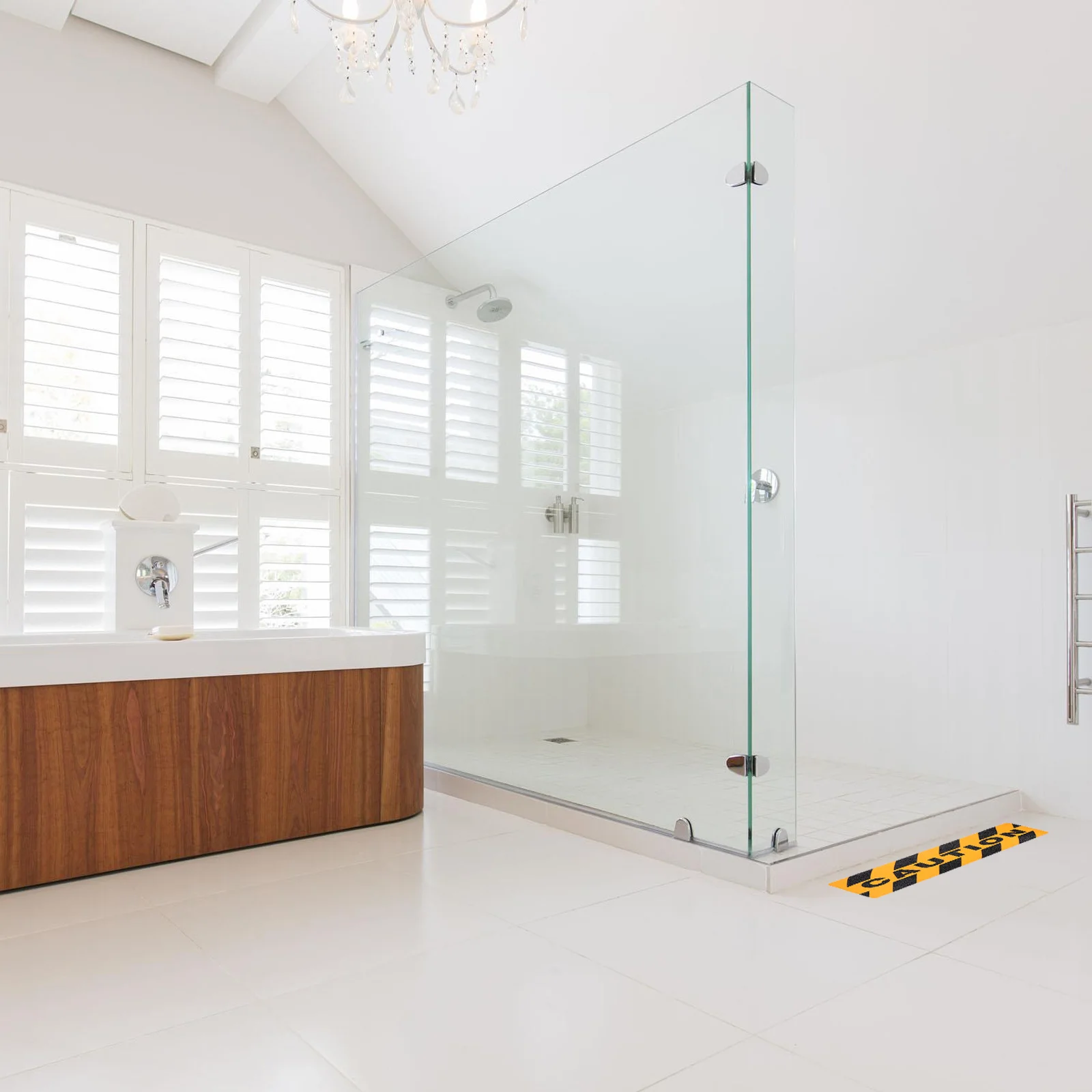 

4Pcs Non-Skid Stair Strips Anti-Slip Floor Tape for Smooth Surfaces Traction Enhancement Outdoor Indoor Warning Decals