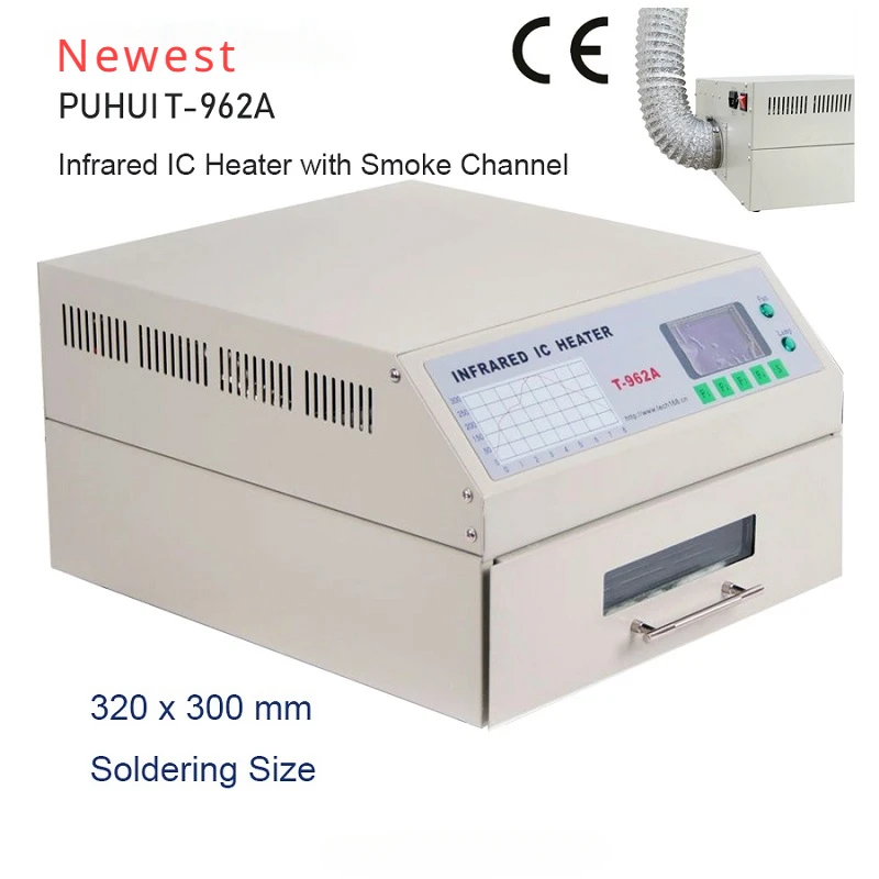 PUHUI T-962A Reflow Furnace Infrared IC Heater T962A Desktop Reflow Furnace BGA SMD SMT Reflow Soldering Station Newest