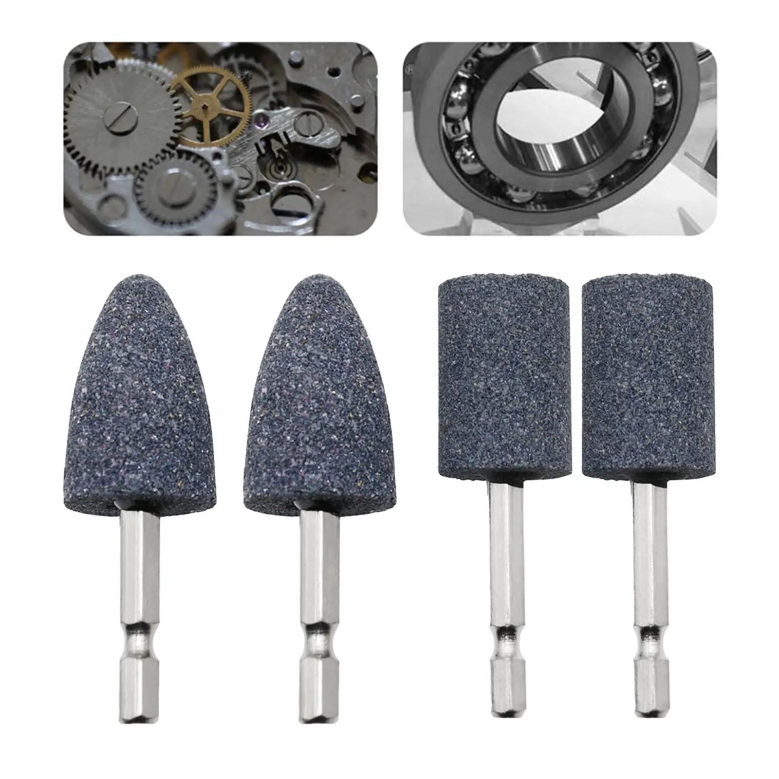 2 Pieces Wheel Sharpening Head Fine Sanding Power Tool 6.35mm Abrasive Hexagonal Wheel Bit for Cemented Carbide Gems - view 6