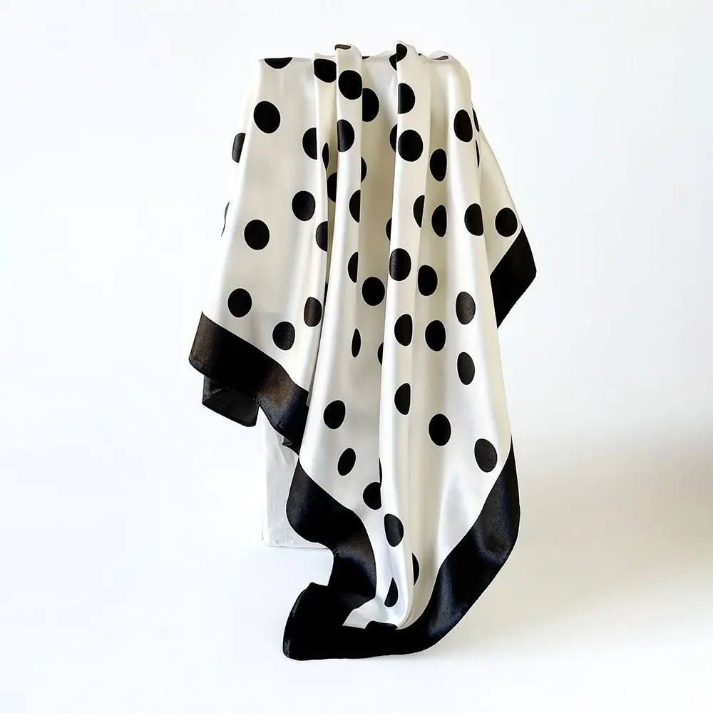 

Elegant Printed Dot Print Scarf Y2K Spicy Girls Polka Dot Silk Scarf Geometric Shape Korean Hair Scarf Female