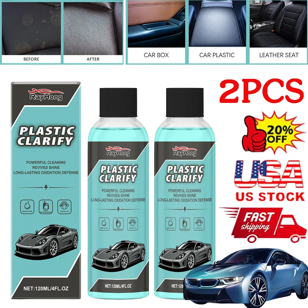 

2 шт. пластиковый Clarify для автомобилей, пластиковый Clarify, безводный распылительный воск, резина, деталер автомобильных товаров