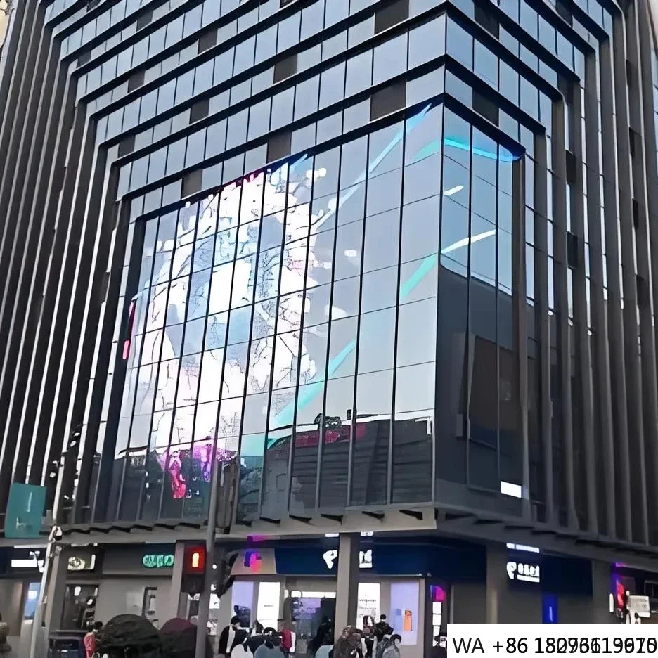 Transparent P3.91-7.81 LED Display Full Color High Brightness Screen for Indoor Outdoor Storefronts