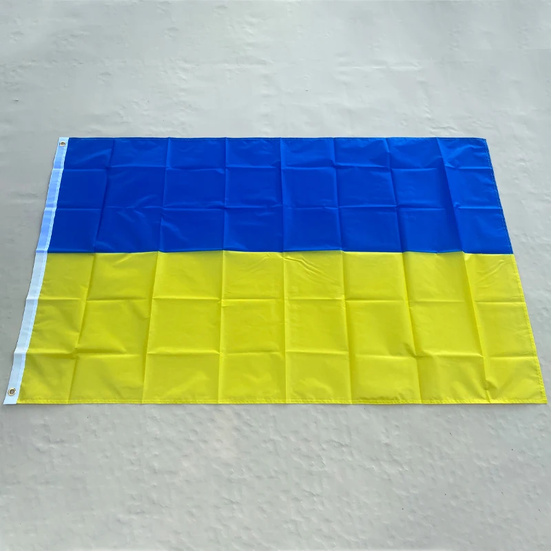 EOODLOVE FLAG Ukrainian Flag 90X150cm Hanging Flag Blue Yellow 3x5 Feet Celebration Flag Indoor and Outdoor Polyester Decorative