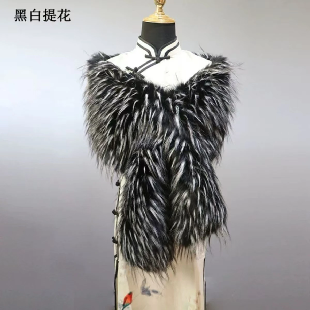 Multicolor faux fur jacket for women, wedding wrap shawl, bridal party, banquet temperament, luxury cape accessories