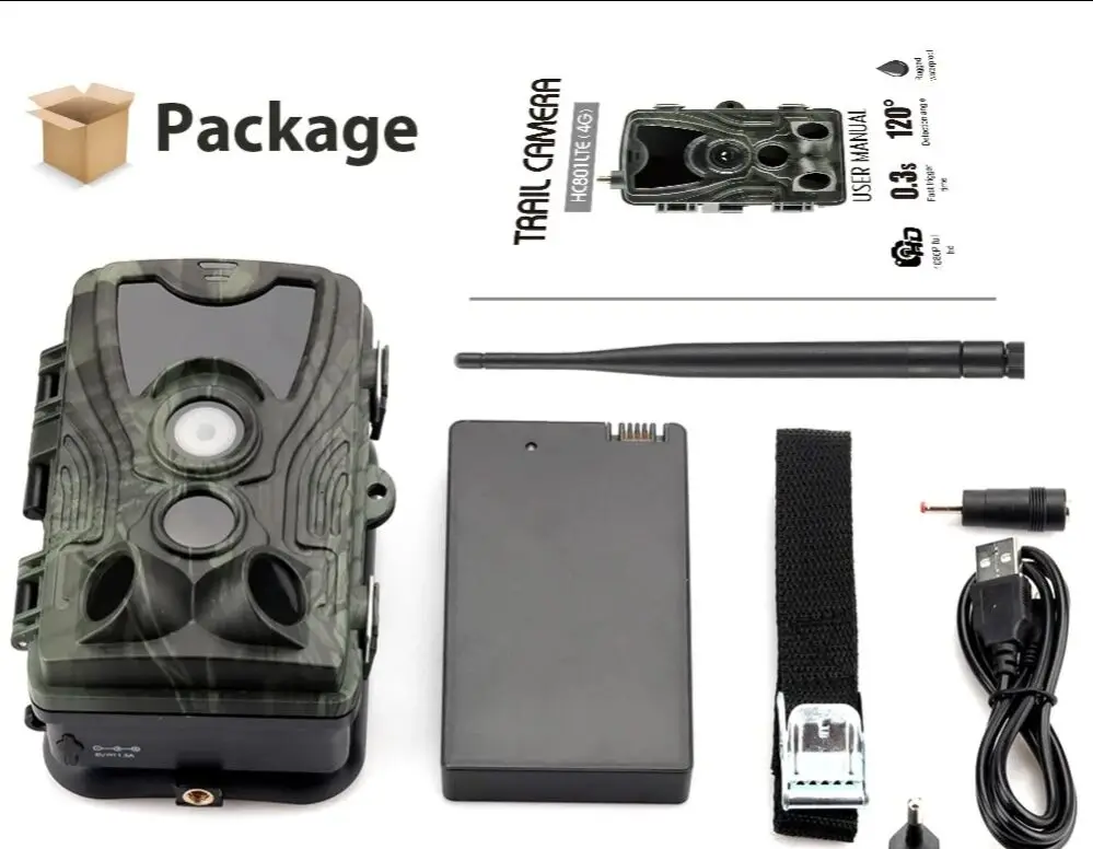 APP Trail Kamera Cloud Service 4G Jagd Kameras HC801PRO-LI Mit 5000Mah Ladegerät Batterie 30MP 4K Nachtsicht foto Fallen – Detail 3
