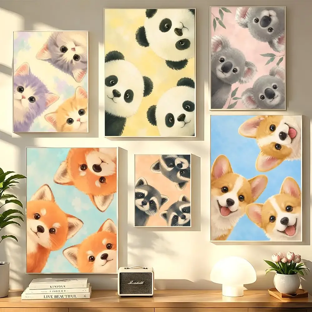 Overhead View Images Of Animals Poster HD Art Sticky Wall Waterproof Home Living Room Bedroom Bar Decoration