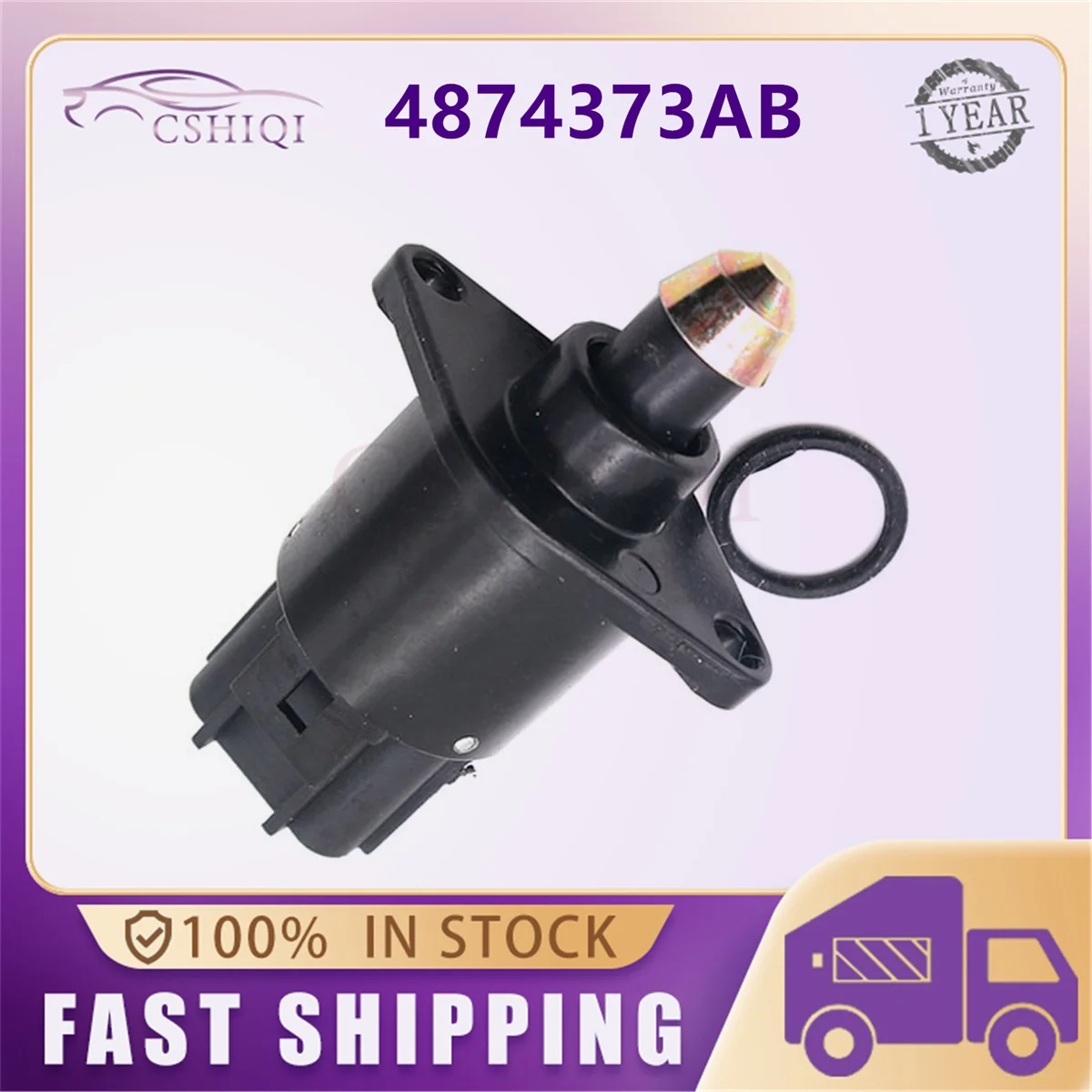 

Клапан регулировки холостого хода (IAC/IACV) 4874373AB для Jeep Cherokee TJ, Wrangler, Grand Cherokee, Dodge Dakota 1998-2004, 2.5L, 4.0L, 4874373