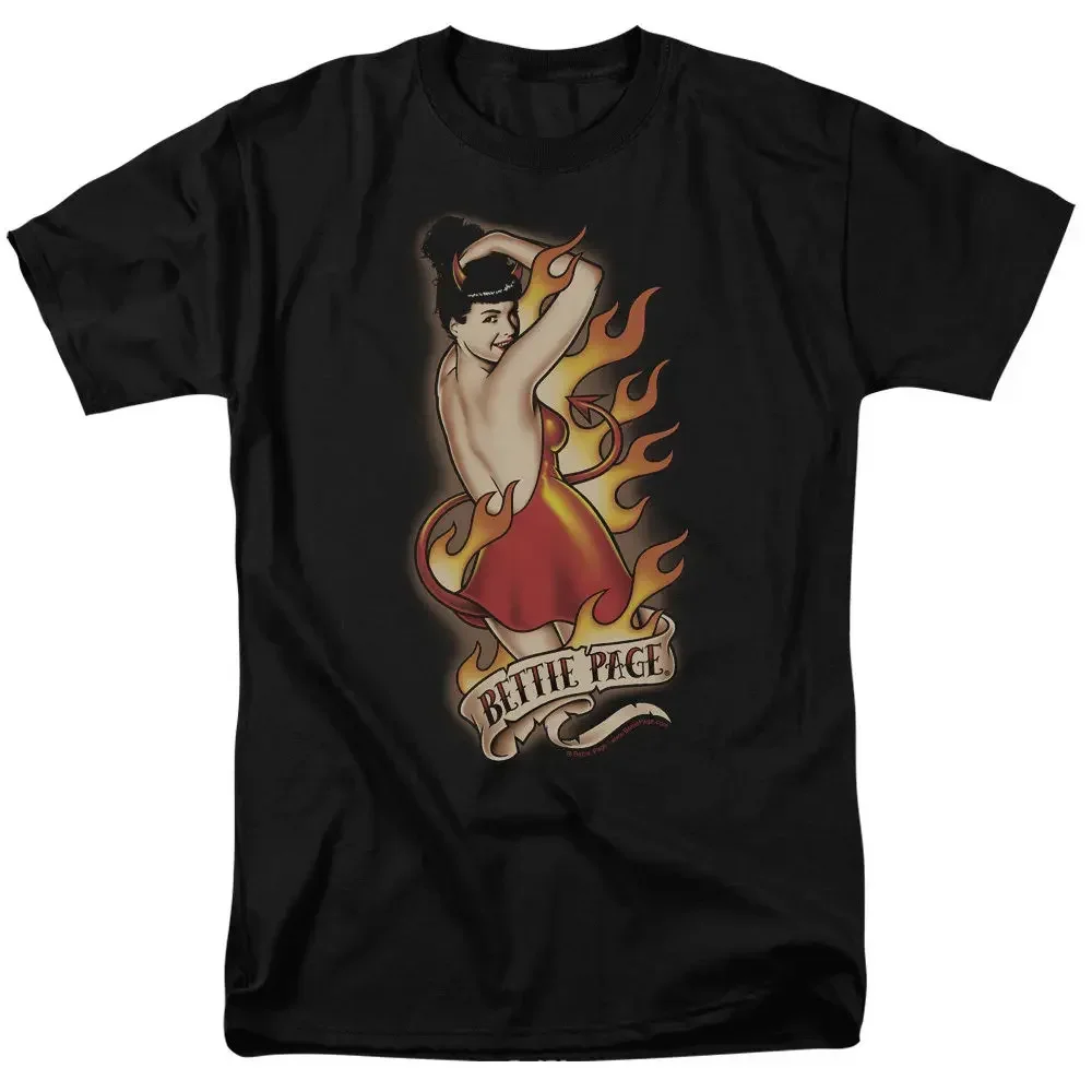 New Brand Hot Bettie Page Devil Tattoo Licensed Adult T-Tee Shirt All Sizes  Tee Shirt
