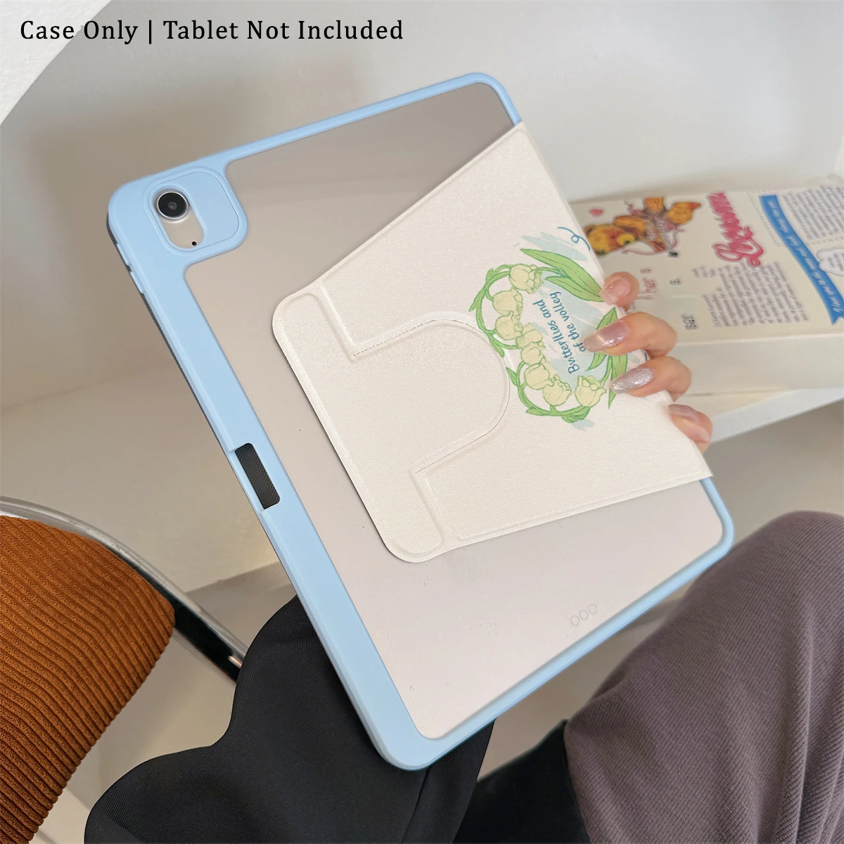 360 ° Rotating Foldable Case to Easily Protect Your Pad: Compatible with iPad Air 6,Air 5,4,10,2024,air m3/a16 2025