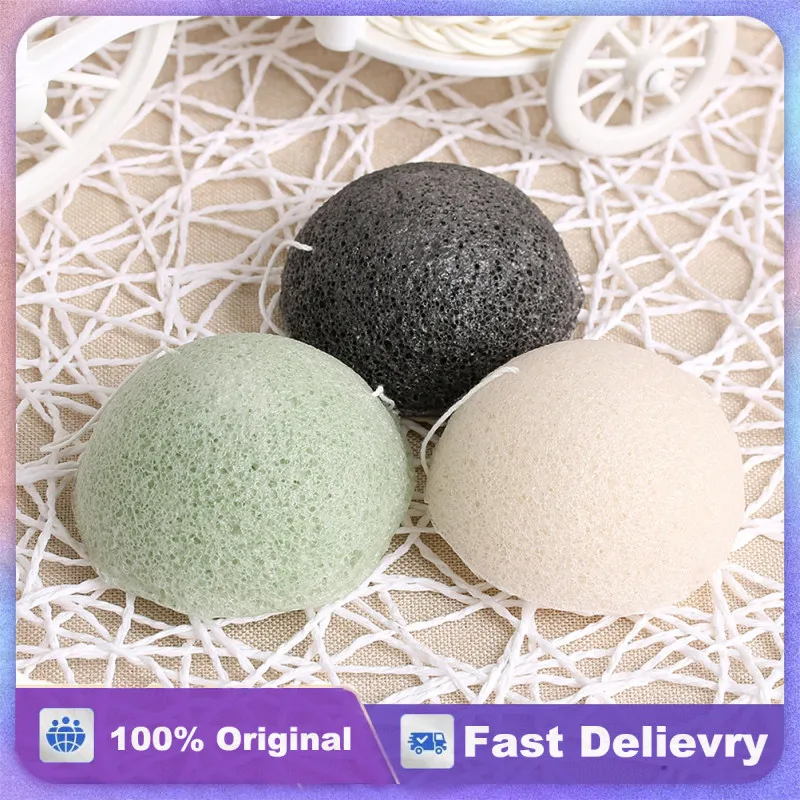 

Facial Konjac Sponge For Sensitive Skin Face Cleansing Deep Pore Exfoliating Bamboo Charcoal Beauty Sponge Facial