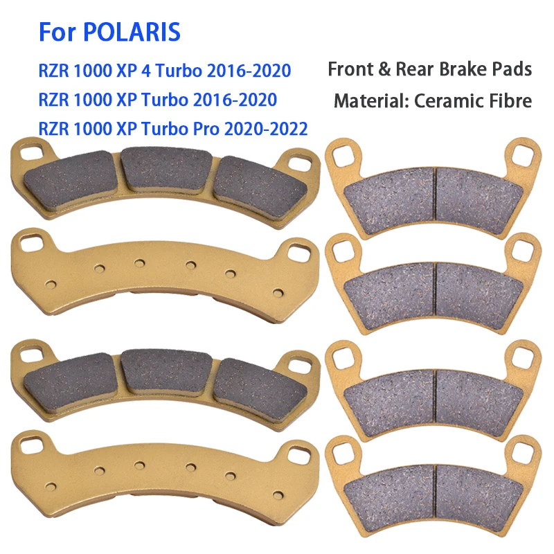 Pastillas de Freno Delanteras y Traseras para Motor de 1000cc para POLARIS SIDE X SIDE RZR 1000 XP 4 Turbo 2016-2020 RZR1000 XP Turbo Pro 2020 2021 2022