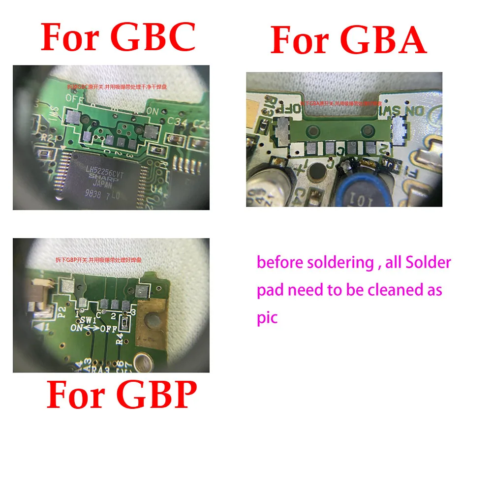 On off power switch buttons board for GBA SP GBC GBP GBA repair replacement