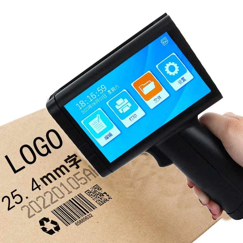 Bluetooth 25.4mm Handheld Inkjet Marking Machine Metal Wood Cloth Expiry Date Logo Portable Mini Date Printing Equipment