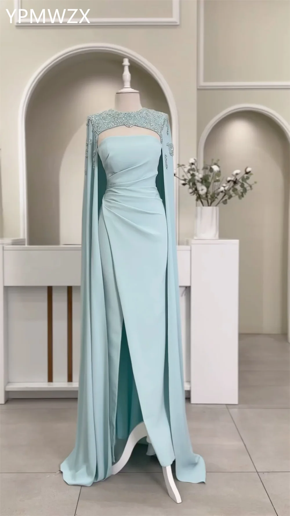 Customized Prom Gown Evening Women Party Occasion YPMWZX Strapless Column Floor Length Skirts  Bespoke  Dresses Fo