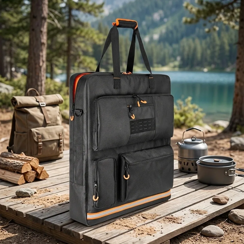 Waterproof For Outdoor Backpack for Solar Panels with Flap Pockets and Cable Organization 28x16x11cm Dimensions