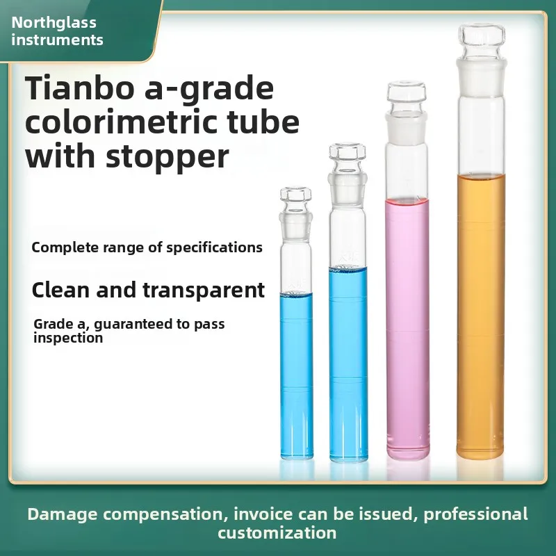 50ml Glass Stopper Colorimetric Tube Nesslers Tube 6pcs 12pcs Transparent Test Tube
