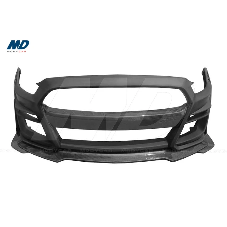 

Shelby Gt500 Style Half Carbon Fiber Front Bumper for 2015-2018 Ford Mustang