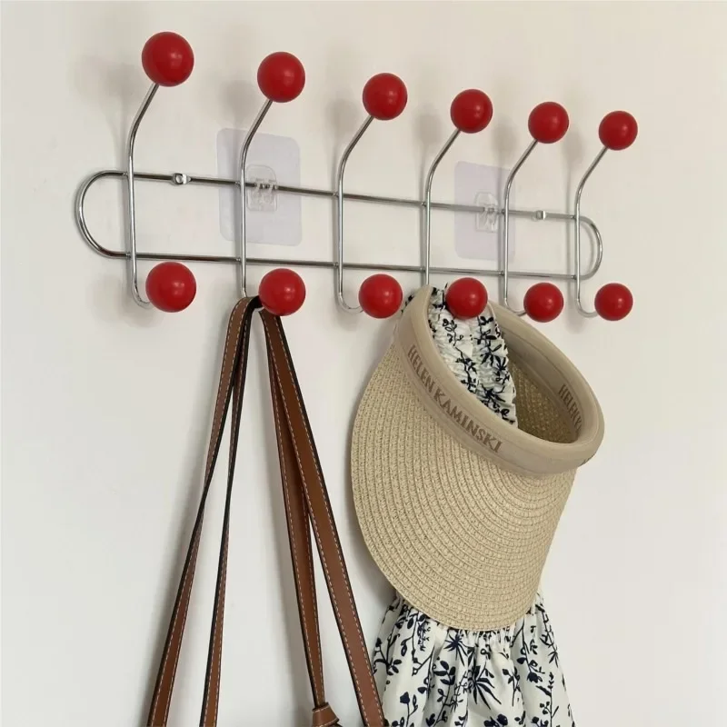 

Entrance Hall Wall Coat Racks Bedroom Clothing Storage Hanger Rack Hooks Portable Backpack Cap Scarf Clothes Organizer Hangers