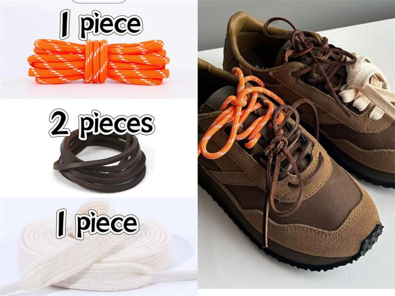 4-teiliges Set Vintage DIY MIU Bunte Schnürsenkel für Low-Top Canvas Sneaker Sport Casual Leder MIU Schnürsenkel Dropshipping – Detail 10