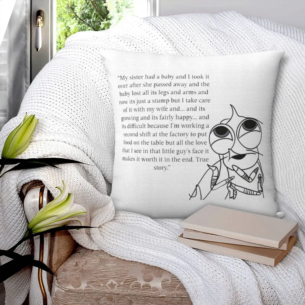 Shark Tales Shrimp Quote Square Pillowcase Pillow Cover Polyester Cushion Zip Decorative Comfort Throw Pillow for Home Bedroom