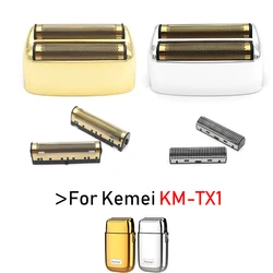 Para kemei KM-TX1 barbeador elétrico original de alta qualidade substituição dupla folha net capa acessórios reparo atacado