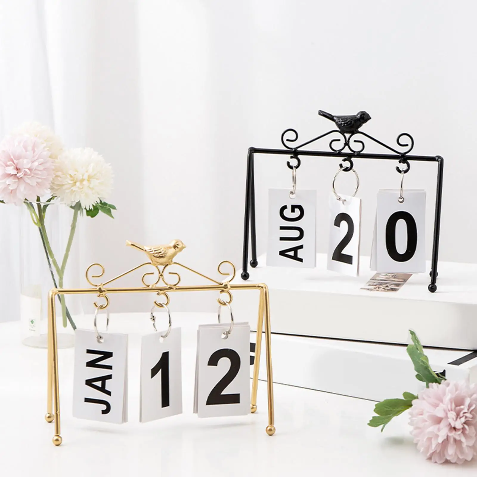 Desk Calendar, Calendar Perpetual Desktop Calendar for Farmhouse Home