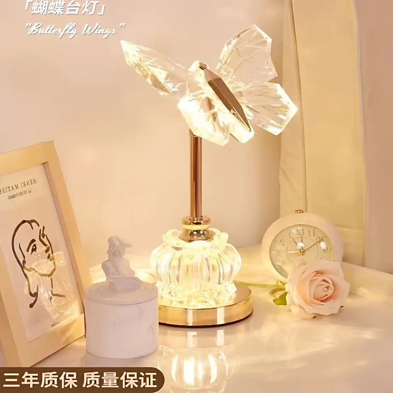 table  bedside  bedroom bedside light luxury romantic butterfly night  advanced master bedroom atmosphere