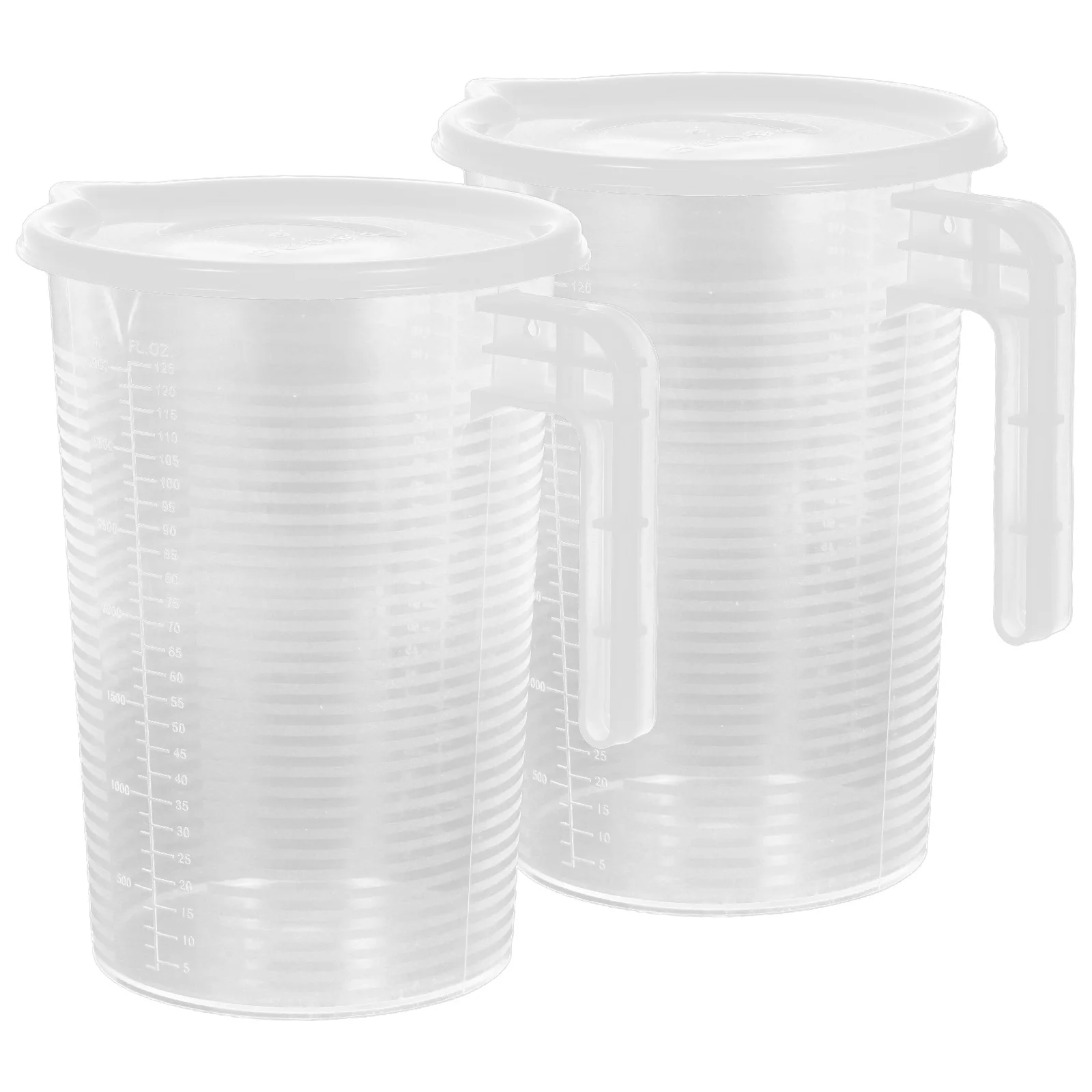 

2Pcs Large Measuring Jug with Lid 5L Transparent Plastic Measuring Container Precise Markings for Tea Shop Baking Liquid
