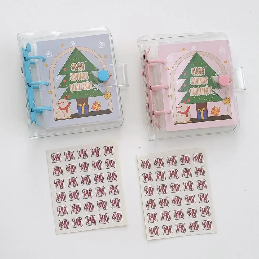 Creative Christmas Money Saving Binder Cash Envelopes Colorful Mini Christmas Budget Binder Durable $1000