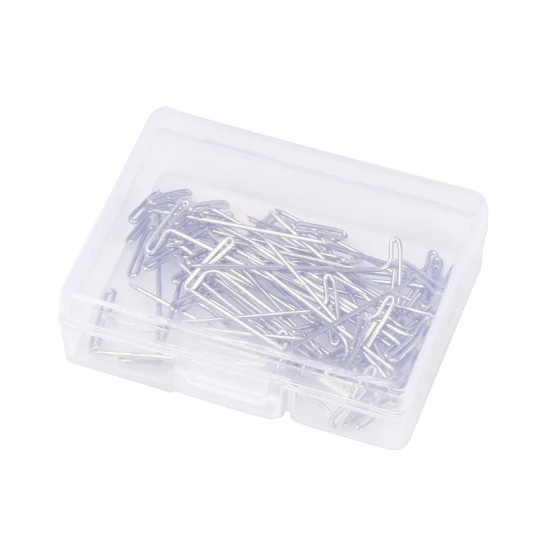 27MM 50PCS T-pins for Blocking Knitting Modeling and Crafts T-pins Styling Tools for Wig T Pin for Craft Jewelry Knitting