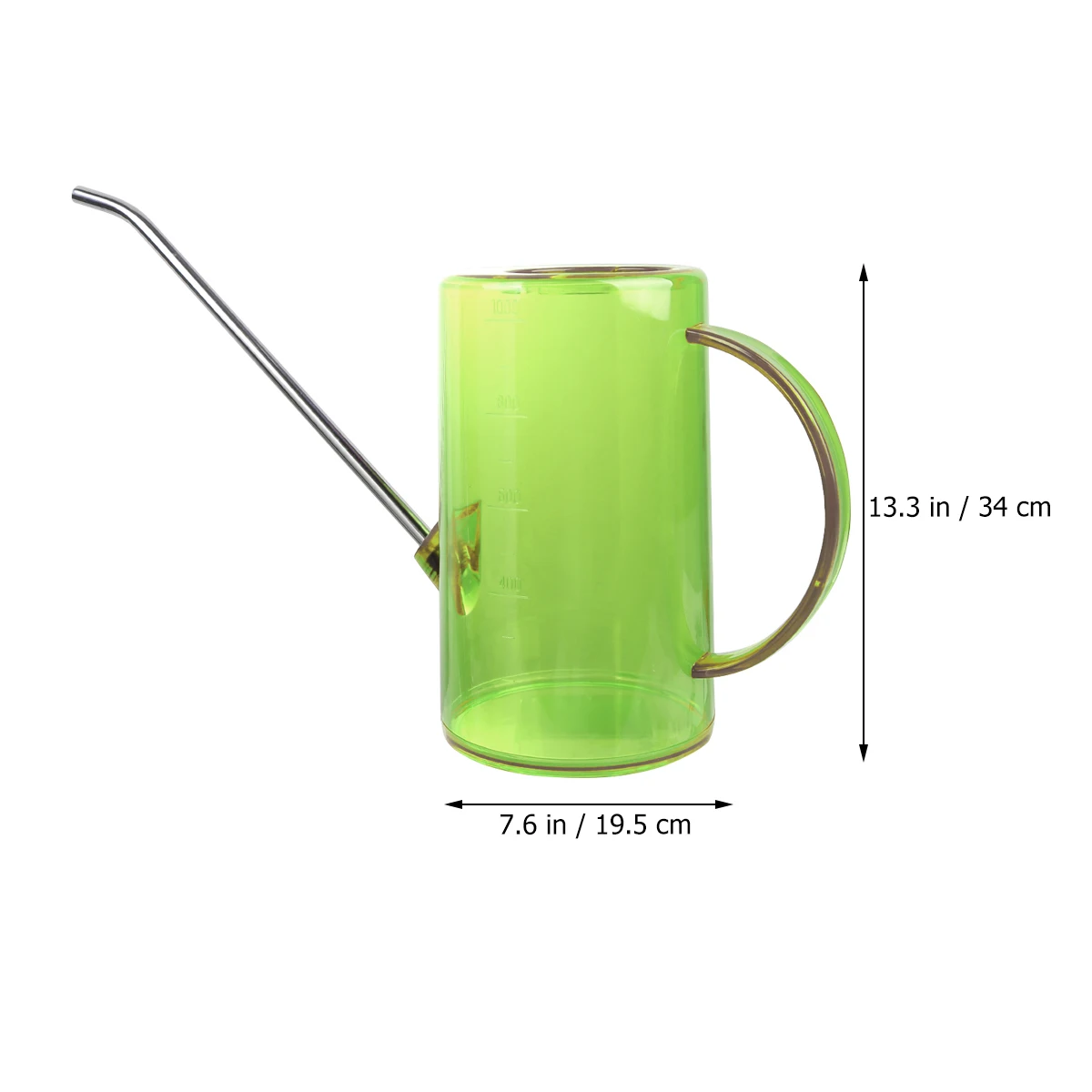 

1pcs Portable Watering Can Long Mouth Large Capacity Garden Pot Flower Kettle Ergonomic Handle Green Transparent For Home Office