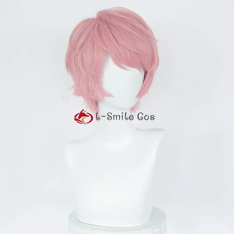 Game Ensemble Stars ES Itsuki Shu Pink Short Cosplay Wigs Heat Resistant Synthetic Hair Halloween Party Anime Wig + Wig Cap