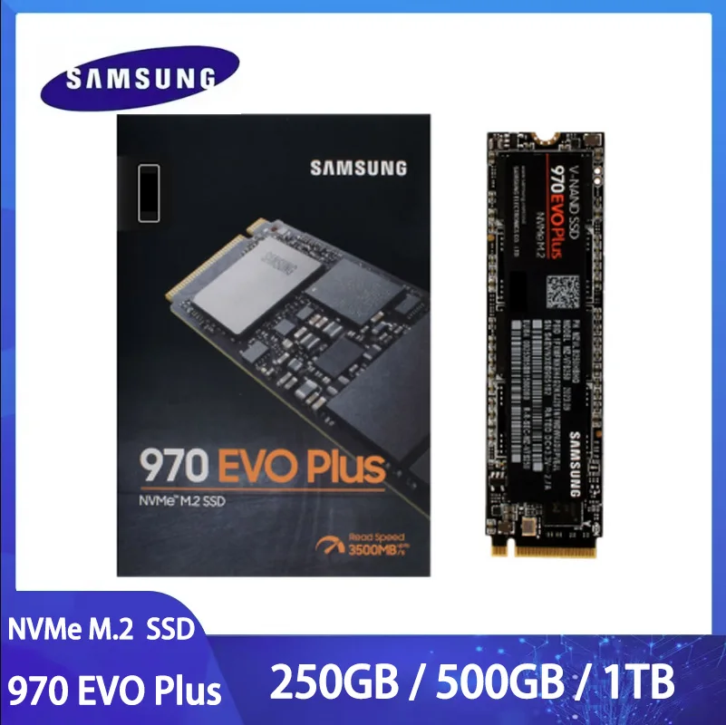 SAMSUNG 1.8" 970 EVO Plus SSD 250GB 500GB 1TB Disco Duro Interno de Estado Sólido NVME M.2 2280 para Computadora Portátil y de Escritorio