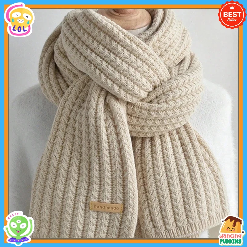 ผ้าพันคอขนสัตว์และแคชเมียร์หนาแบบยูนิเซ็กซ์ อุปกรณ์เสริมสำหรับฤดูหนาวที่ยาวและอบอุ่น เหมาะสำหรับการเดินทางและการใช้งานในสำนักงาน