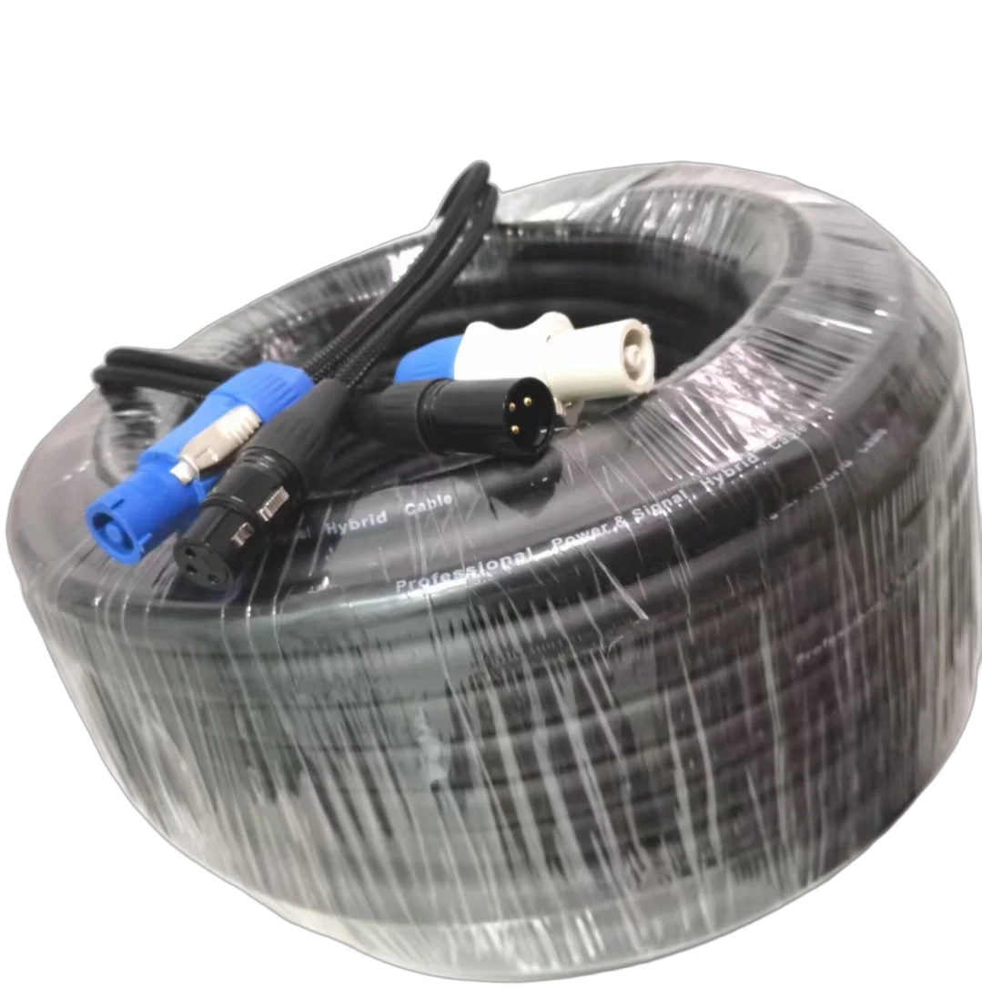 Powercon XLR Audio Combi Cable for Stage Lighting Power Con DMX Signal Combo Stage Wedding DJ Disco SHEHDS