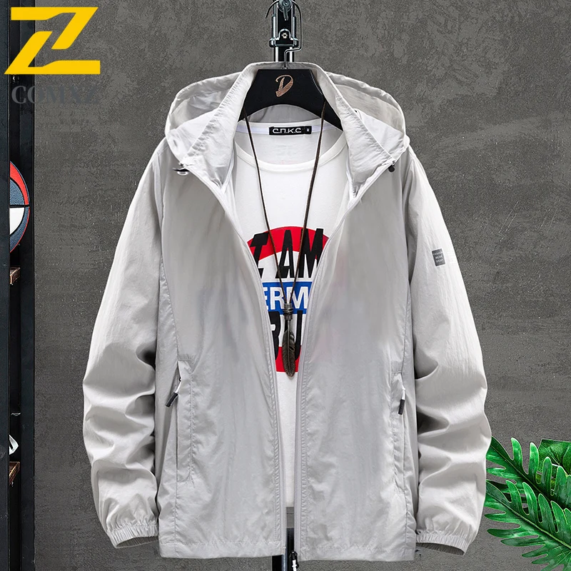 Men's Sunscreen Suit Summer Casual Outdoor Hooded Breathable UV-proof Lightweight Windbreaker Fishing Quick-drying Skin Coat