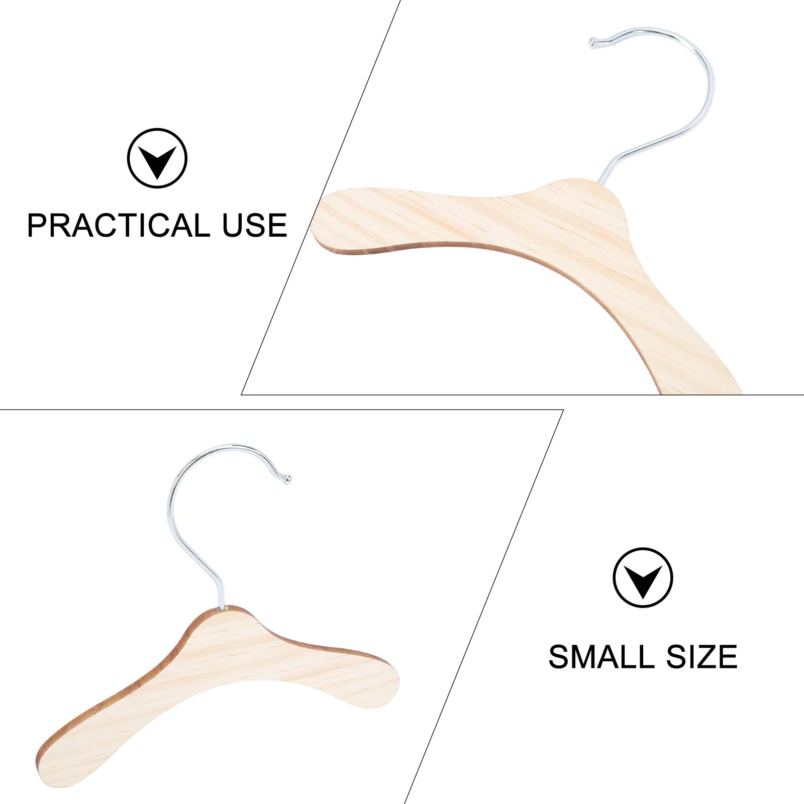 

10pcs Wooden Pet Clothes Hangers Natural Wood Dog Clothing Hanger Set Simple Design For Organizing Pet Apparel Rack