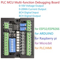 8DI-8DO-1VO-1IO PLC MCU Multi-function Debugging Board NPN PNP DAC ADC Digital Analog Output Module Entry-level Development Tool