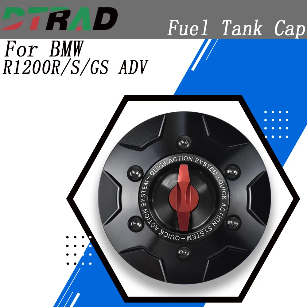 Neue schwarze Schnellspanner-Tankdeckel für BMW R1200GS ADV R1200R R1200S K1600GT/GTL Motorrad CNC Keyless Benzin Tankdeckel