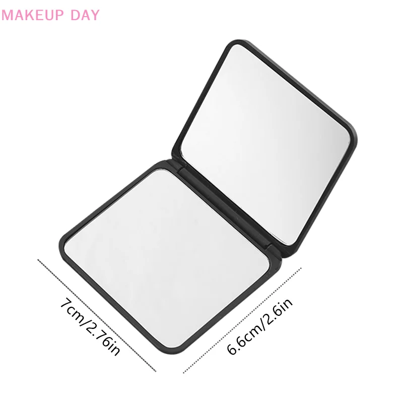 Foldable Makeup Mirror Mini Square Makeup Vanity Mirror Portable Hand Mirrors Double-side Compact Mirror Pocket Cosmetic Mirrors