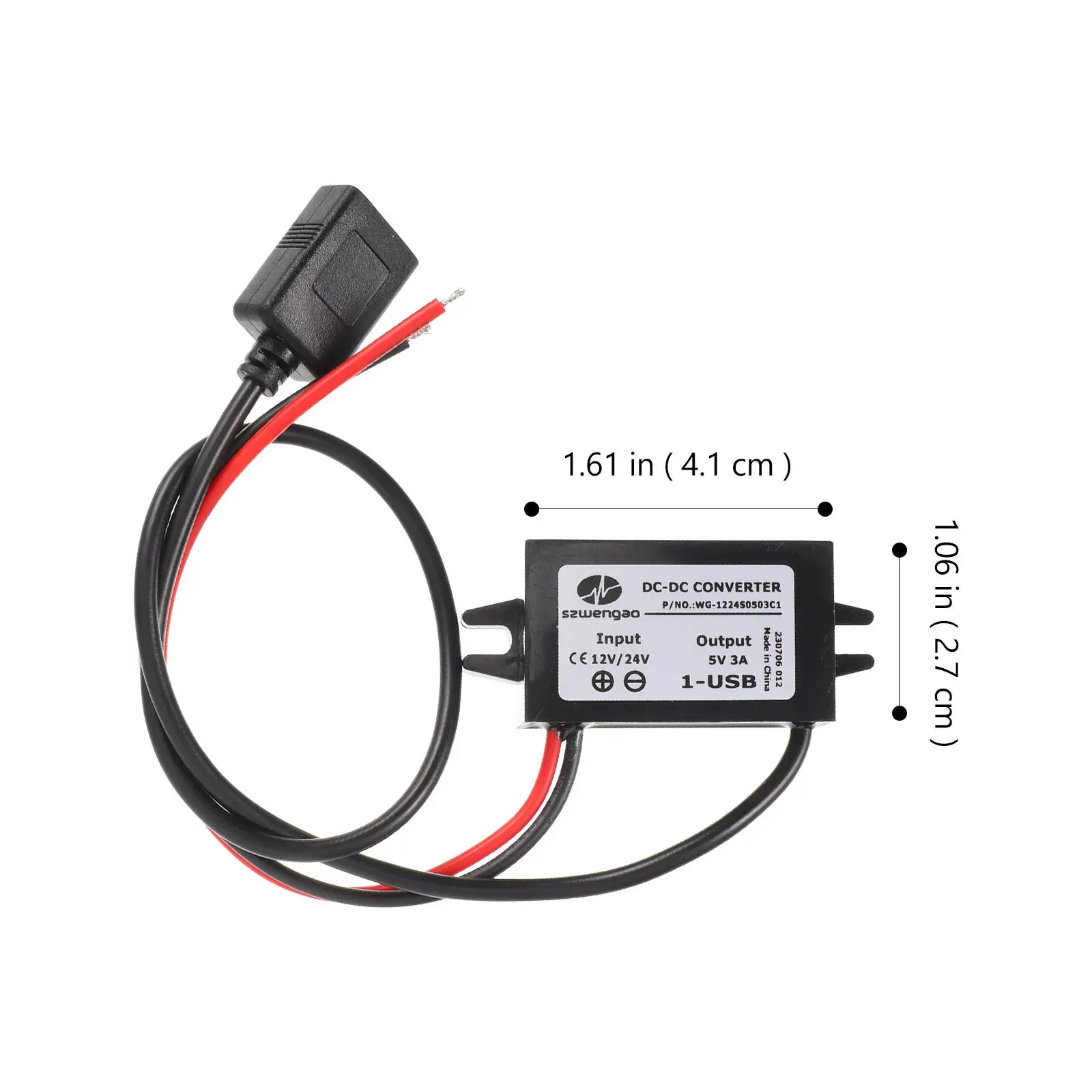 

1pcs 24V to 5V USB Buck Converter DC-DC Voltage Regulator Step Down Power Supply Module Car Power Converter High