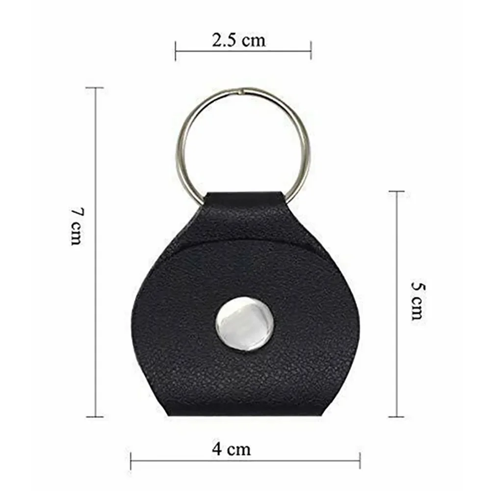 Soporte para púas de guitarra, estuche para púas, paquete de 6, llavero de cuero, fundas para púas, banco mediano, cuero de vaca, 1-3 uds. De púas