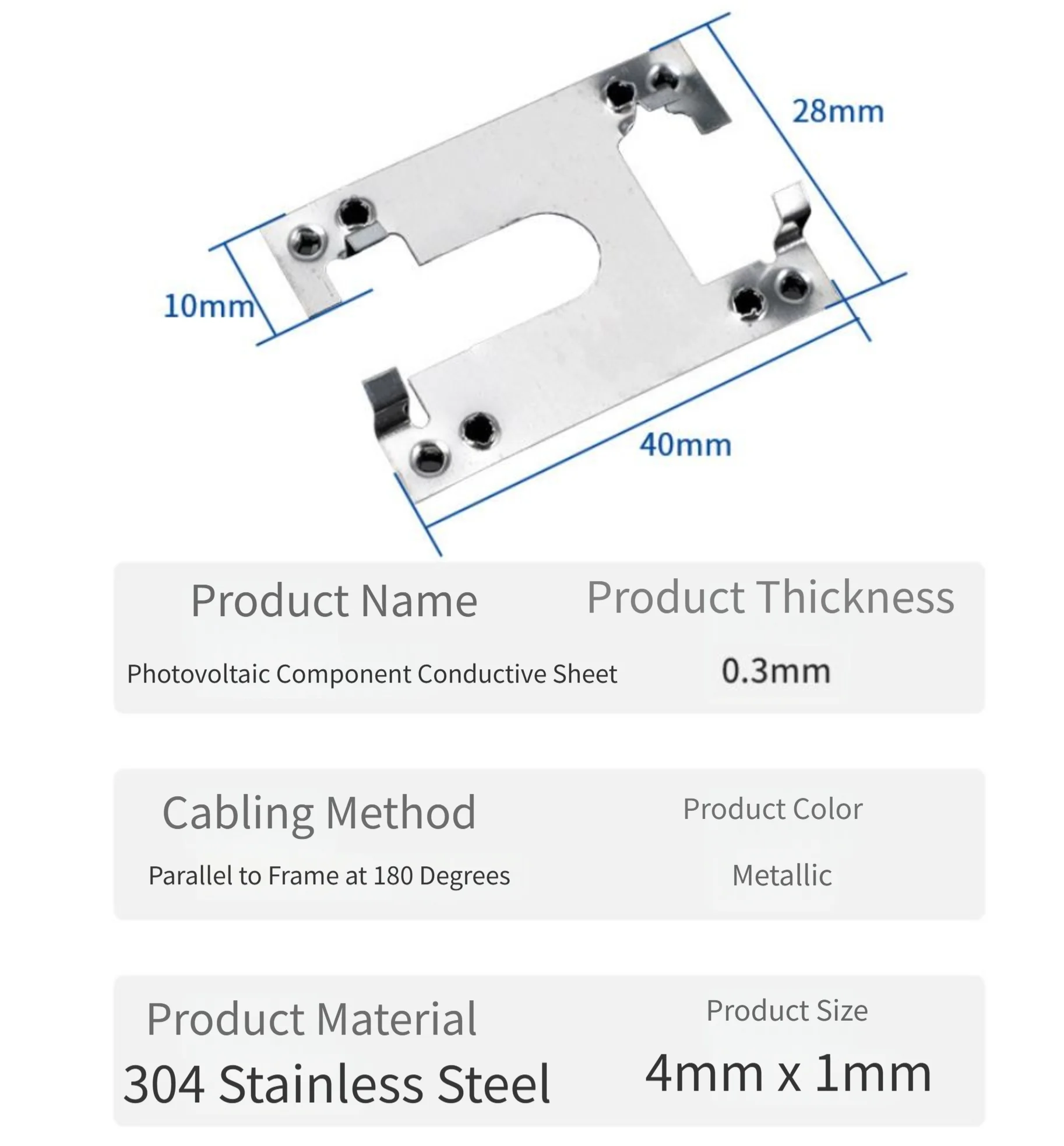 150Pcs Photovoltaic Conductive Sheet Piercing Gasket Stainless Steel Solar Panel Grounding Clip Washer Spacer Fits PV Systems