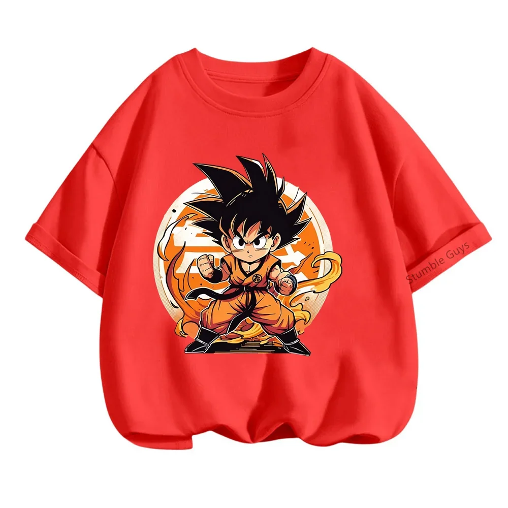 

Дышащая футболка Kakarot для мальчиков, летняя футболка с изображением дракона, детская одежда для мальчиков, одежда с короткими рукавами