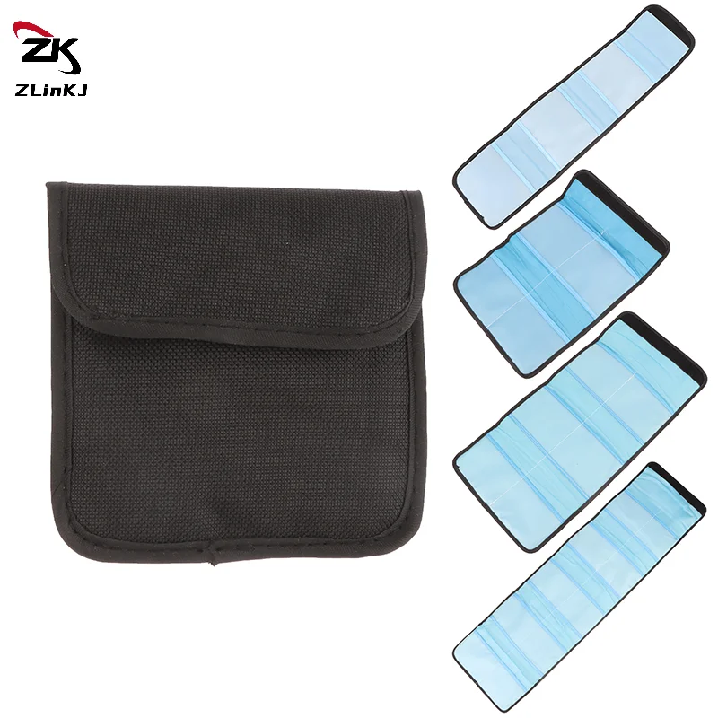 1/3/4/6/10-pockets SLR Camera Lens Filter Storage Bag Foldable Pouch For UV CPL ND Filter Wallet Lens Adapter Ring Storage Case