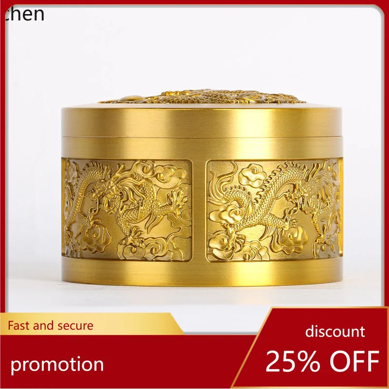 

CZ brass production tea can dragon tea can storage tank ornament