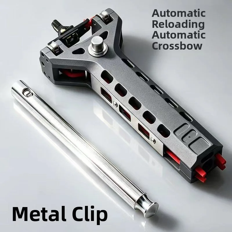 Aluminum Alloy CNC Metal Clip Outdoor Automatic Loading Bow Strong Bow Outdoor Precision Shooting God Weapon Boys Girls Toys