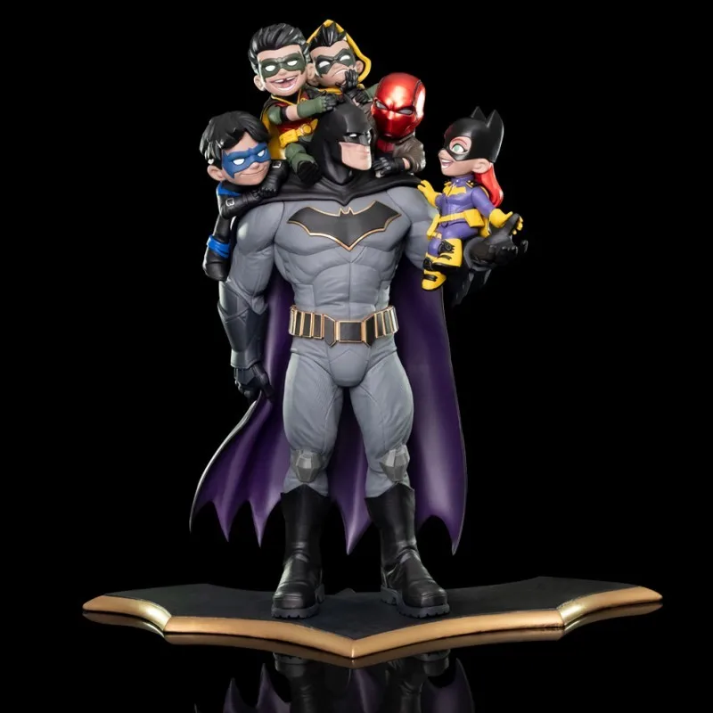 

Qmx Authentic Q-master Series Dark Knight Batman Family American Scene Stereo Statue By Hand Limited Collections Chrismas Gifts