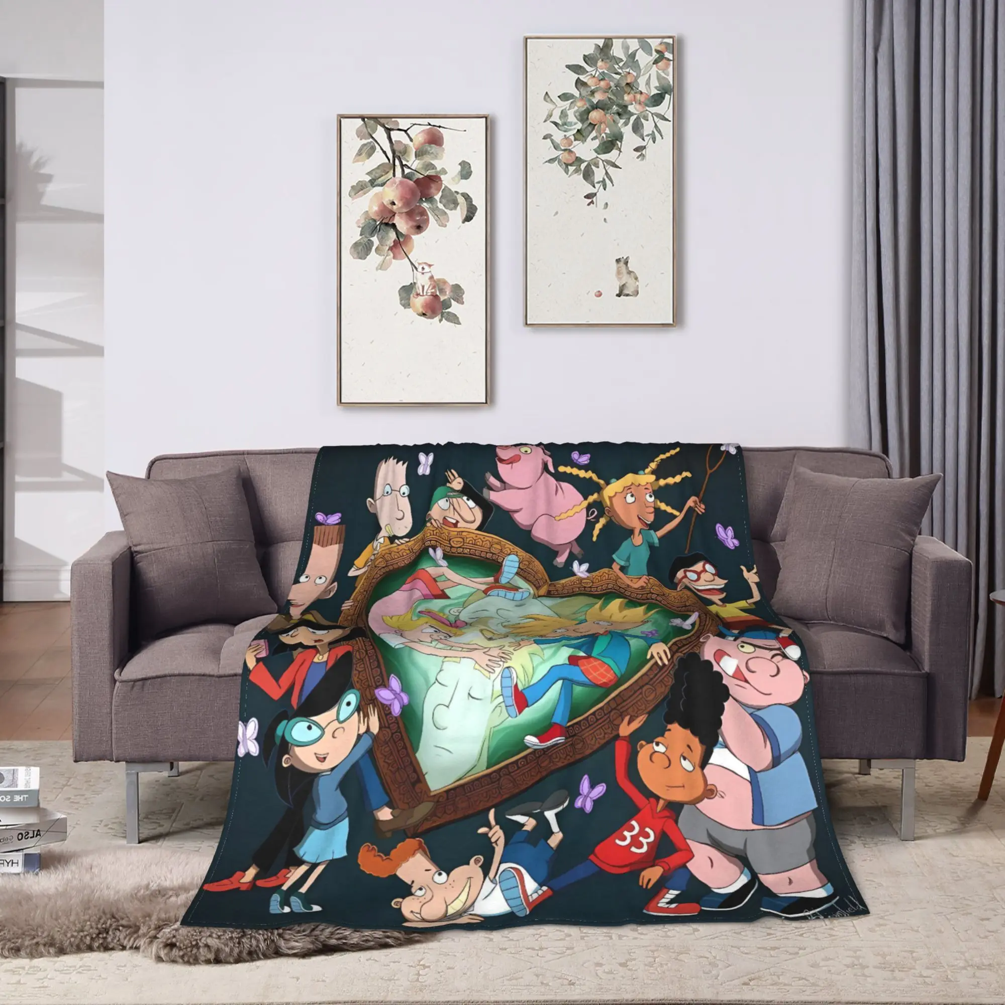 يا أرنولد البطانيات جودة شخصيات دافئة للغاية رمي بطانية الشتاء الفتيات الفتيان المفرش الرسم في الهواء الطلق #2