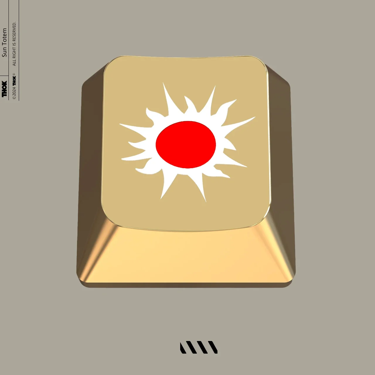 Sun Totem Copper PVD Gold 1u ESC Highly Mechanical Keyboard Metal Keycaps